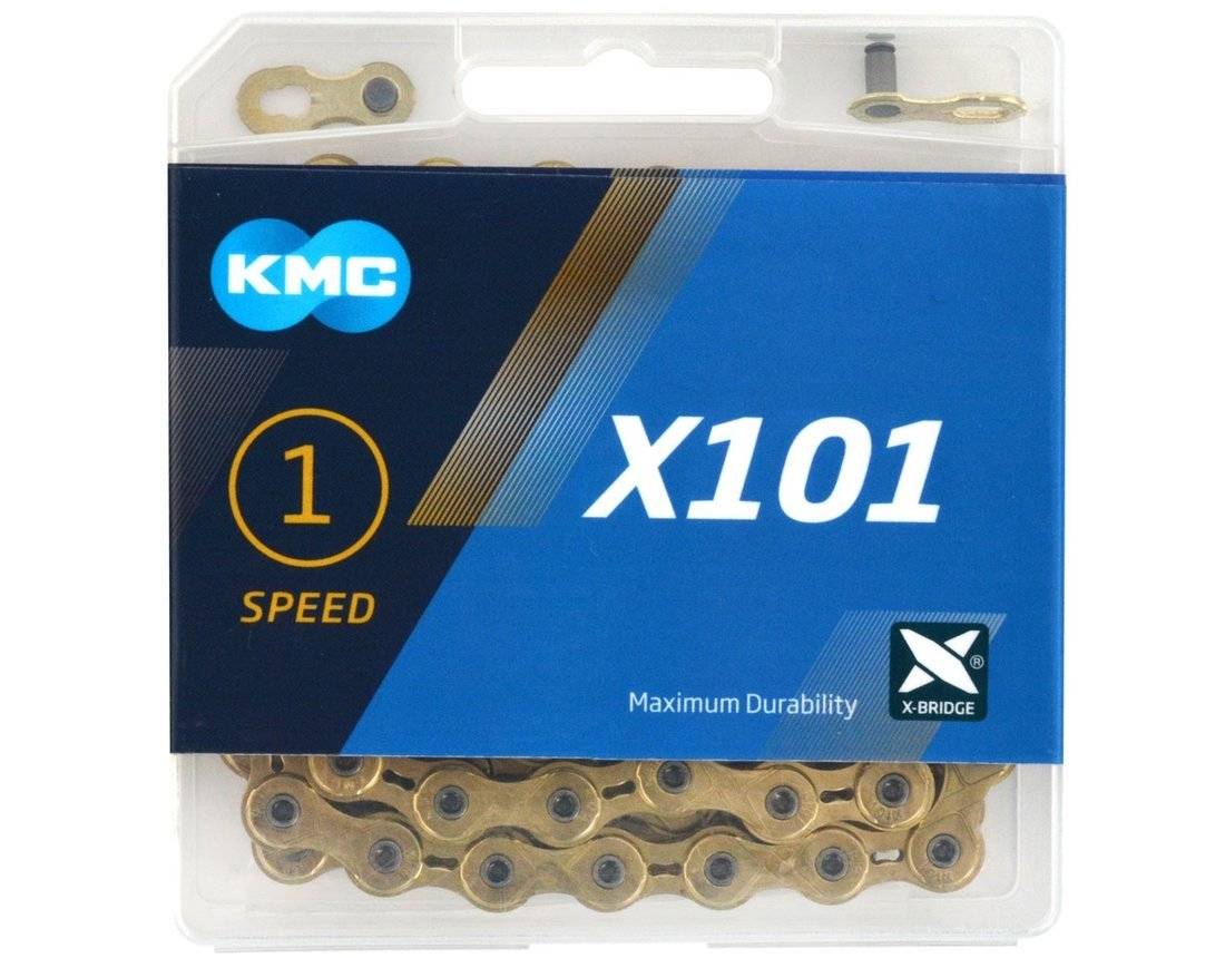 

Цепь KMC X101 1 ск. 112L Gold (BX101G112), Золотистый, X101