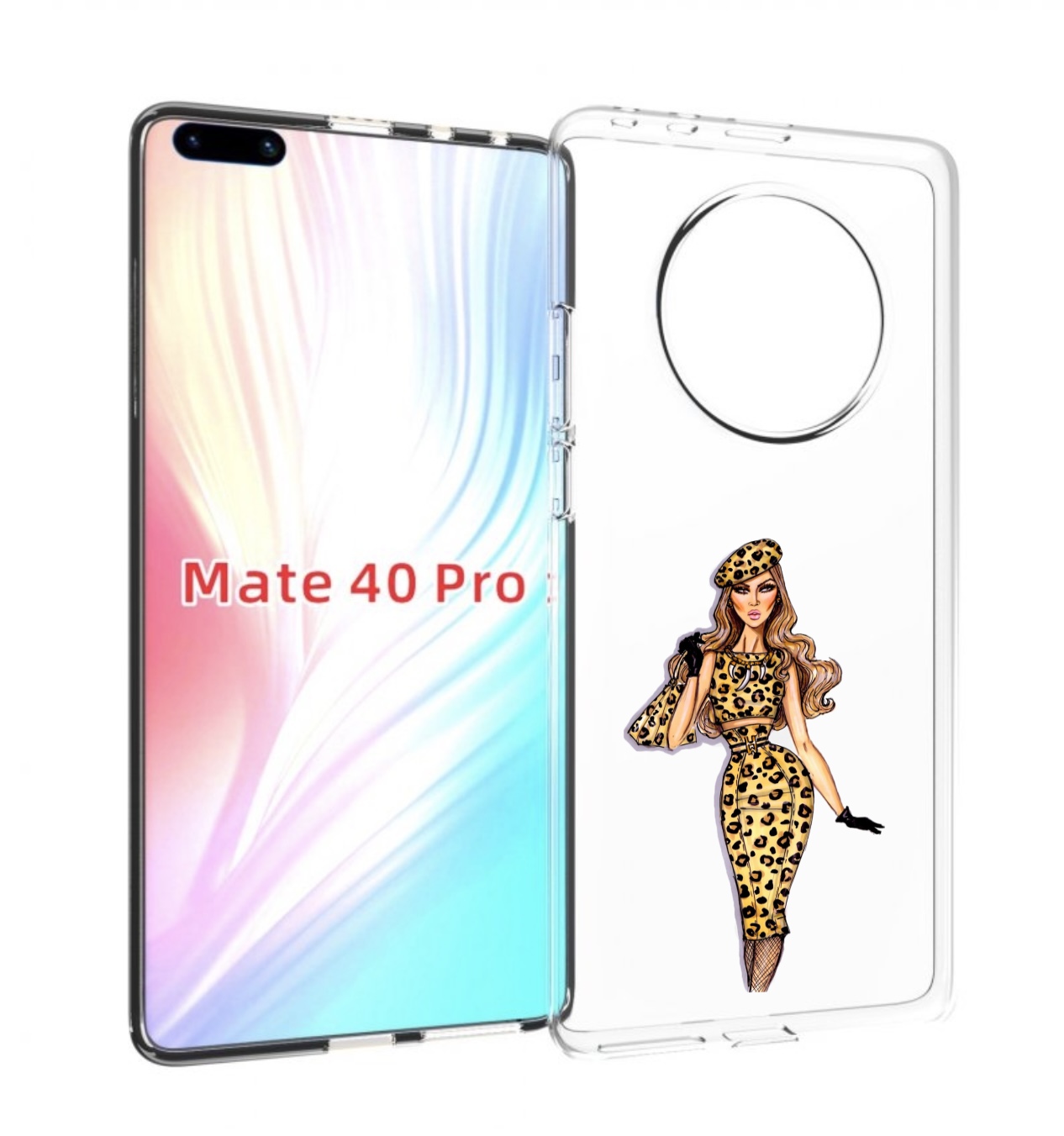 фото Чехол mypads леопардовое платье женский для huawei mate 40 pro (noh-nx9)