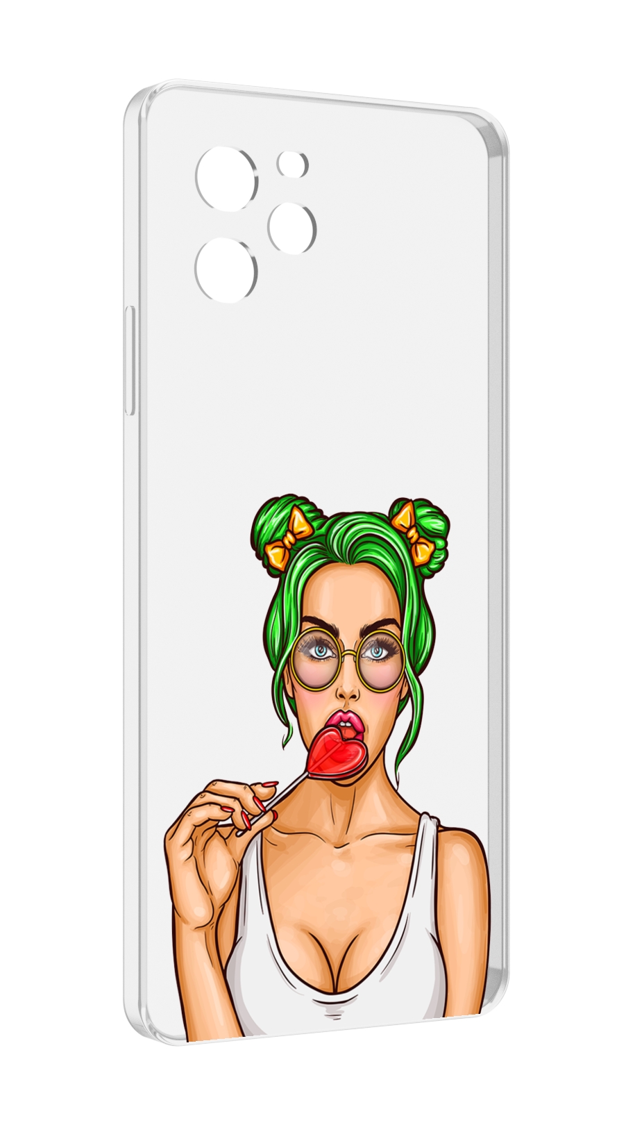 

Чехол MyPads девушка-с-чупачупсом-в-виде-сердца женский для Huawei Nova Y61, Прозрачный, Tocco