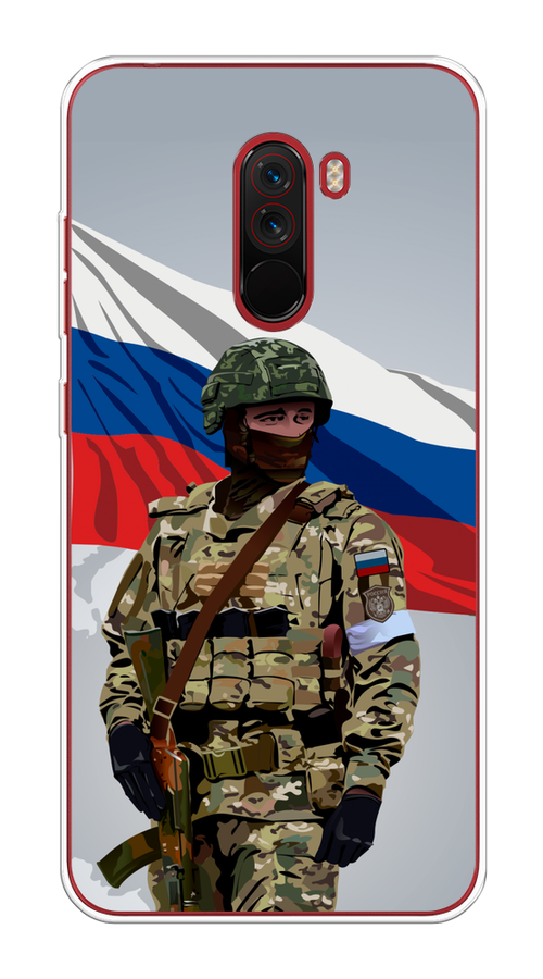 

Чехол Awog на Xiaomi Pocophone F1 "Солдат с флагом", Белый;синий;красный;зеленый, 34450-1