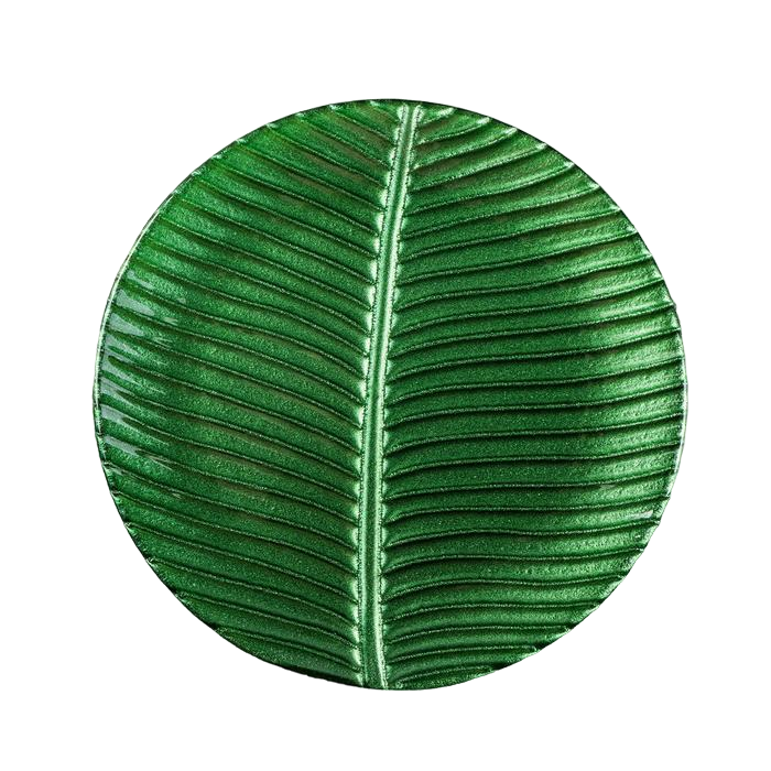 Тарелка Magistro «Папоротник», 24,5x24,5x1,3 см, цвет зелёный
