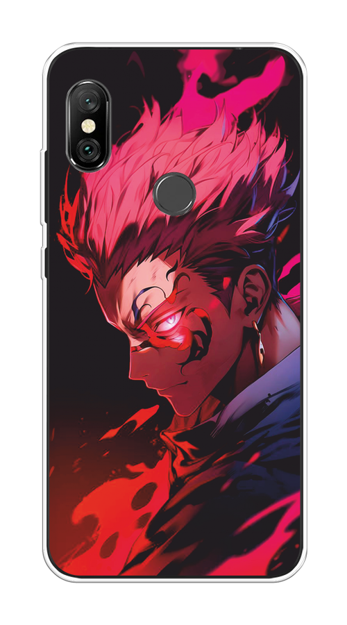 

Чехол Awog на Xiaomi Redmi Note 6 Pro "Взгляд Сукуны", Розовый;красный;черный, 34650-1