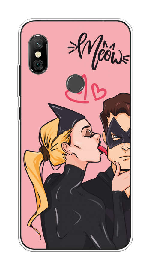 

Чехол Awog на Xiaomi Redmi Note 6 Pro "Kiss of Cat Woman", Розовый;черный;бежевый, 34650-1