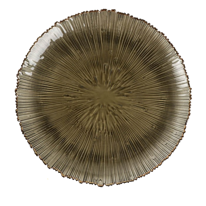 

Тарелка подстановочная «Фейерверк», 26,526,52 см, цвет серый, Посуда из стекла "Фейерверк"