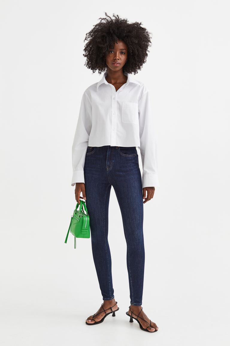 

Джинсы женские H&M 1110772002 синие XS (доставка из-за рубежа), Синий, 1110772002