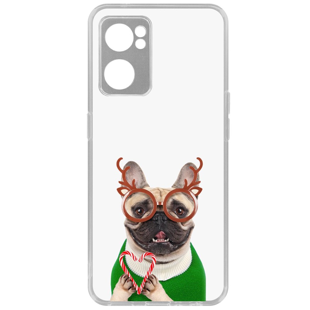 

Чехол-накладка Кейс Новогодний француз для Oppo Reno7 5G, Прозрачный