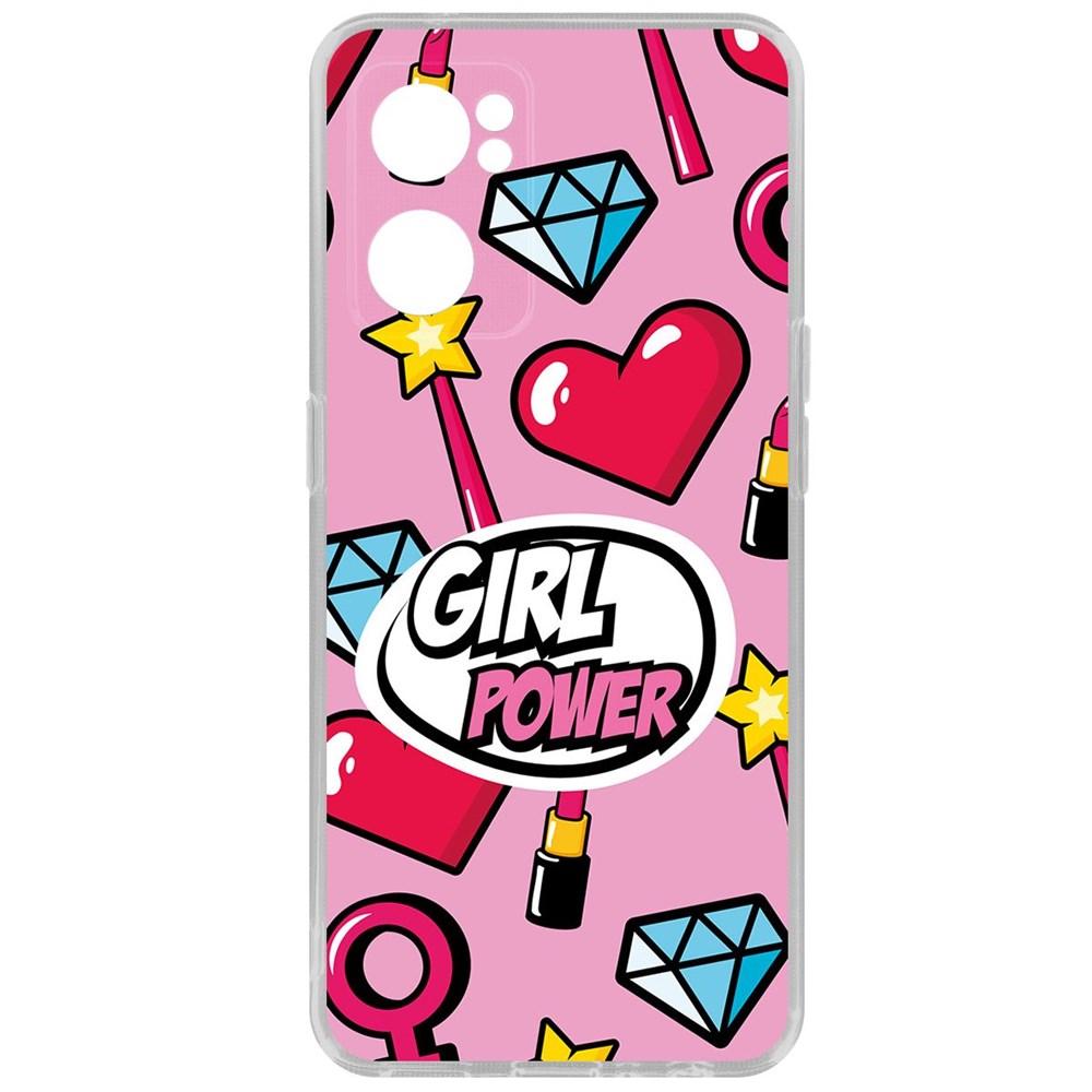 

Чехол-накладка Кейс Girl Power для Oppo Reno7 5G, Прозрачный