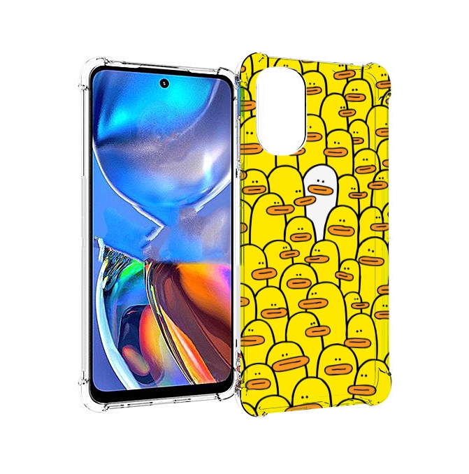 

Чехол MyPads белый среди желтых для Motorola Moto E32, Прозрачный, Tocco