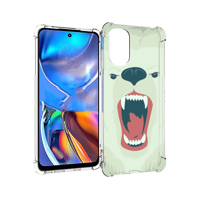 

Чехол MyPads белый-медведь для Motorola Moto E32, Прозрачный, Tocco