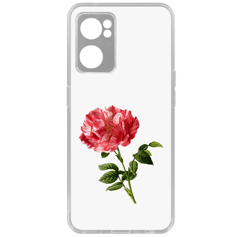 

Чехол-накладка Кейс Рисованная роза для Oppo Reno7 5G, Прозрачный