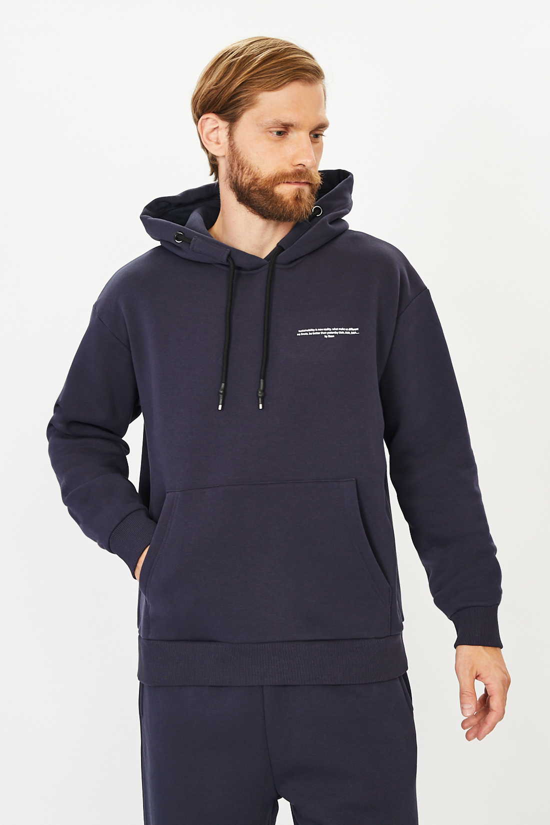 

Худи мужское Baon B611501 синее 2XL, B611501