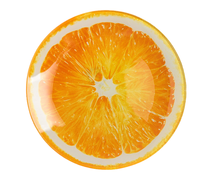 Тарелка пирожковая Доляна «Сочный апельсин», d=18 см, цвет оранжевый