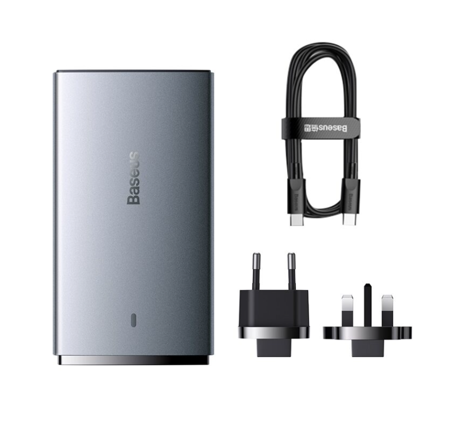 

Сетевое зарядное устройство Baseus P10110801847-Z1 Bl, GaN5 Pro Ultra-Slim Fast Charger C+U 65W Gray