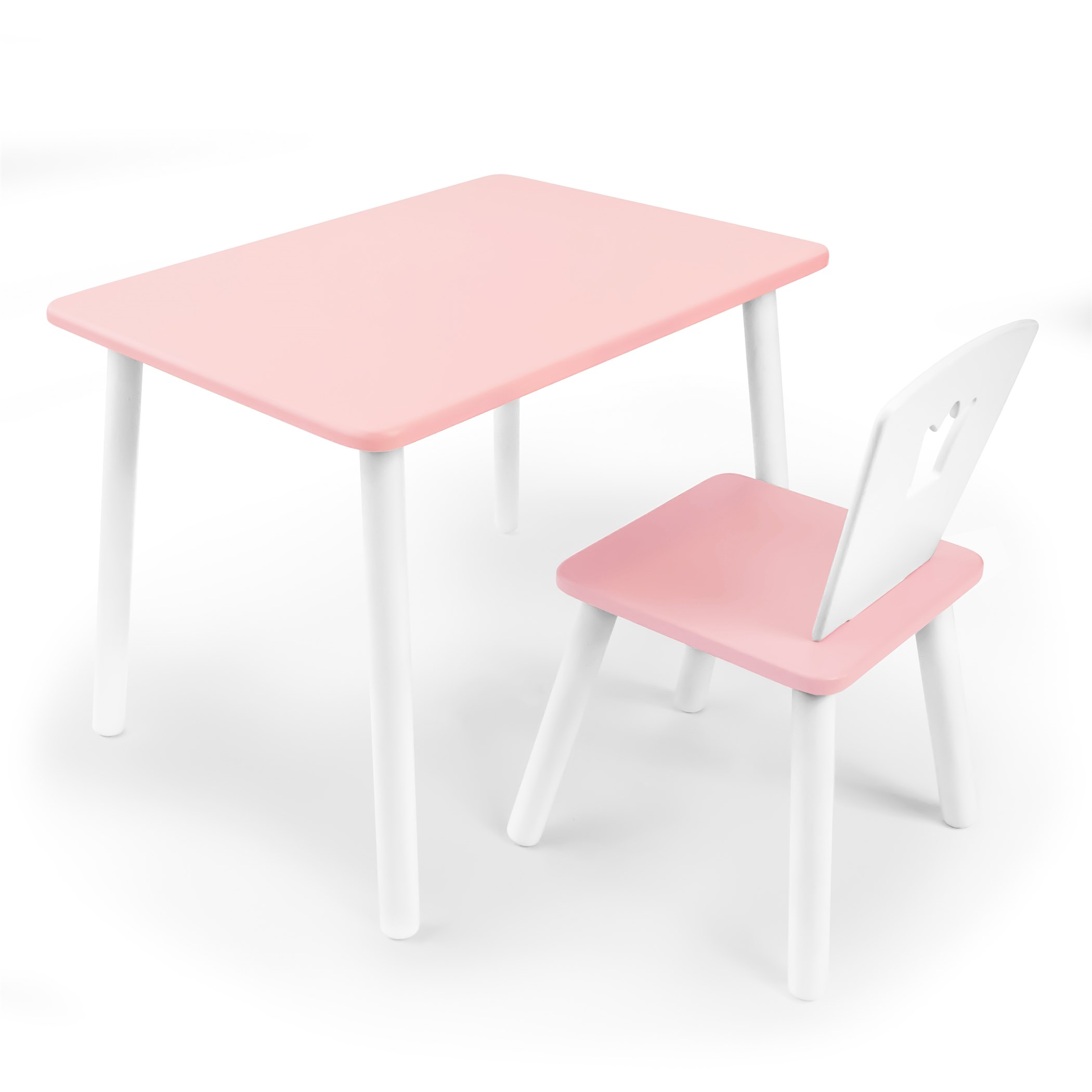 фото Детский комплект стол и стул корона rolti baby розовый/розовый, массив березы/мдф 89635