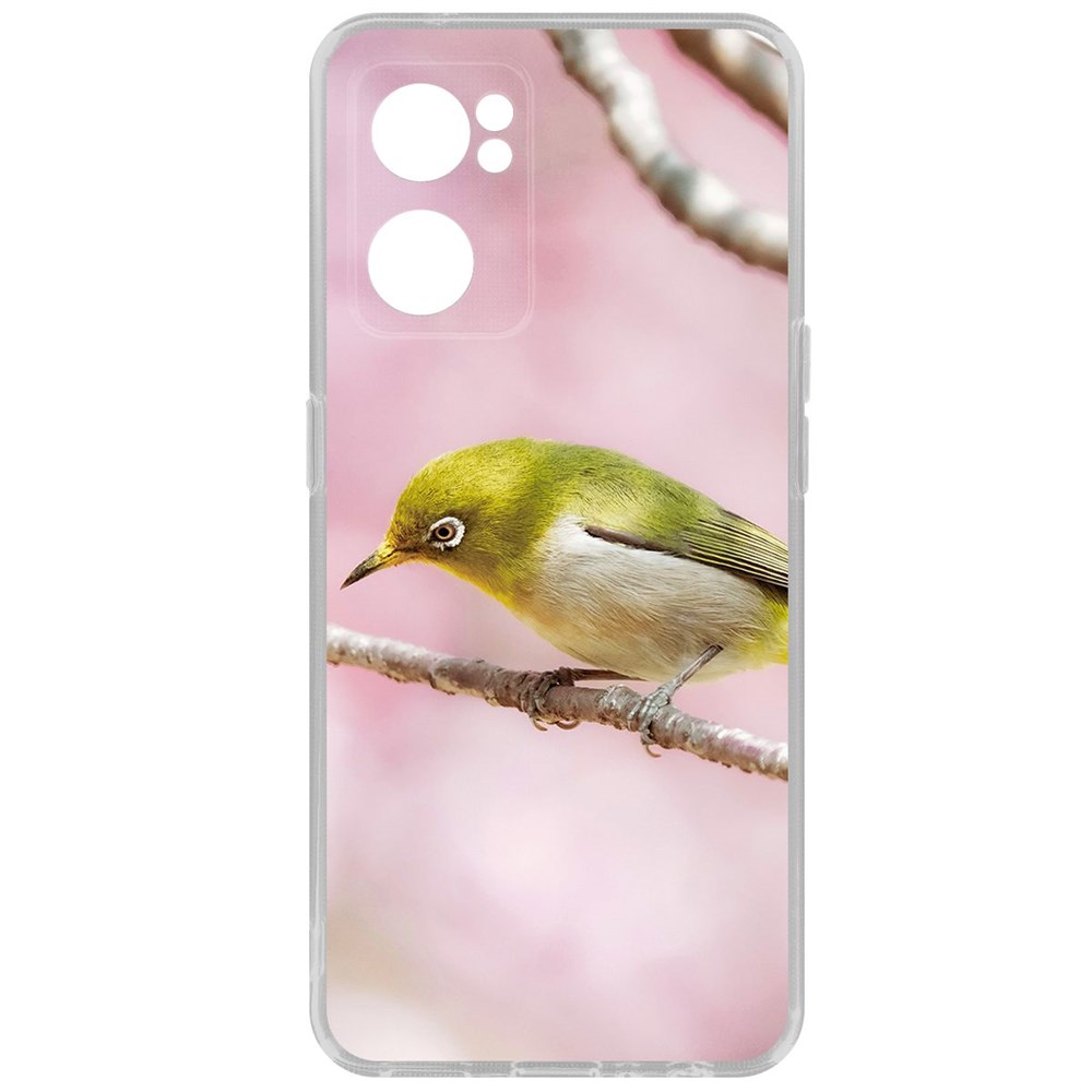 

Чехол-накладка Кейс Японская белоглазка для Oppo Reno7 5G, Прозрачный