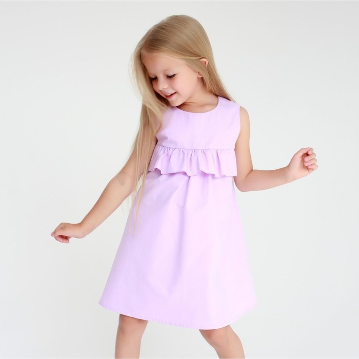 

Платье детское с рюшей KAFTAN, 28 (86-92), лиловый, Summer cotton KAFTAN KIDS