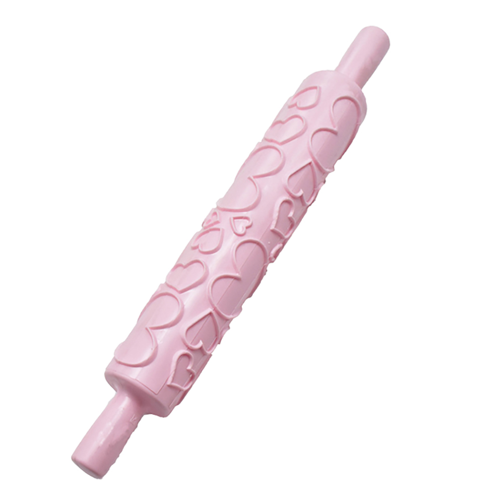 

Скалка с узорами, "Сердце", розовый, 36,5х5 см Kitchen Angel KA-ROLL-01
