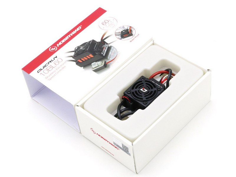 

Бесколлекторный бессенсорный регулятор Hobbywing QuicRun-WP-10BL60, 60A-380A, 1/10, QuicRun-WP-10BL60