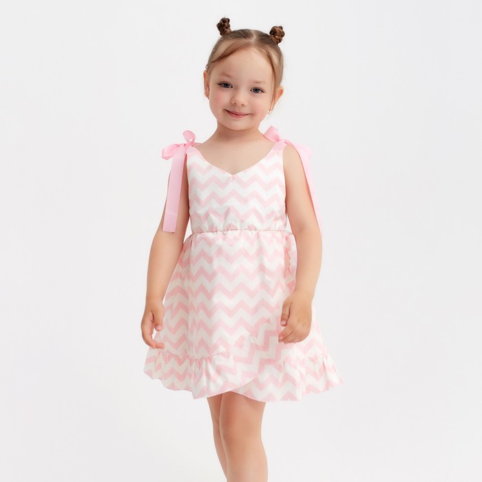 

Платье для девочки KAFTAN, Зигзаги, 32 (110-116), белый/розовый, Summer cotton KAFTAN KIDS