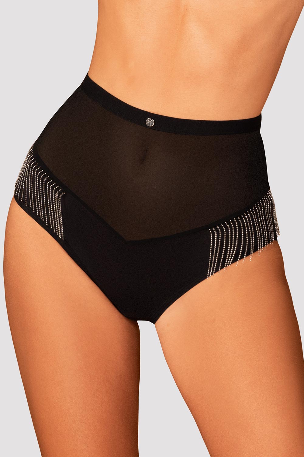 

Сексуальные трусики Obsessive Milladis panties женские с ювелирной подвеской черные, Черный, 96441-21