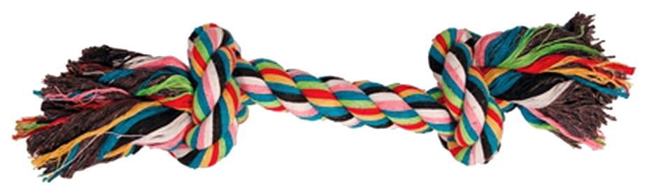Игрушка для собак Triol Веревка цветная с 2-мя узлами, 20 см