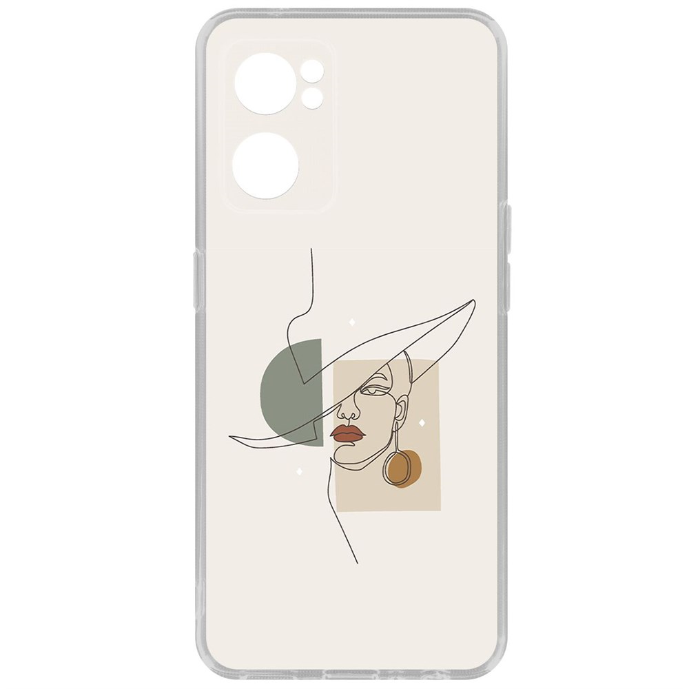 

Чехол-накладка Кейс Стиль для Oppo Reno7 5G, Прозрачный