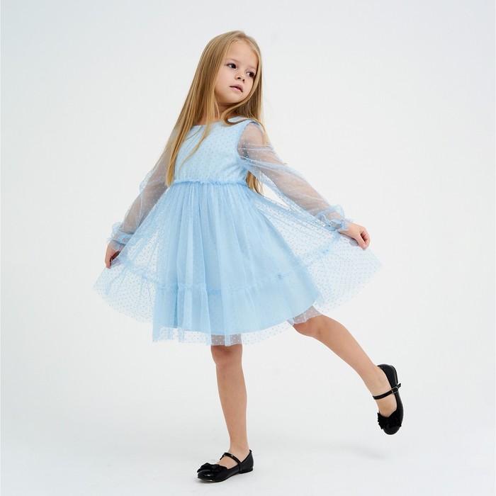 Платье детское KAFTAN П00000560, голубой, 134