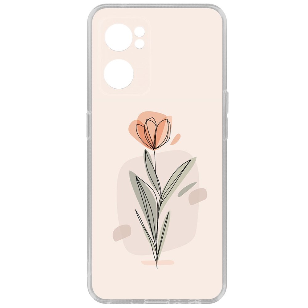 

Чехол-накладка Кейс Тюльпан для Oppo Reno7 5G, Прозрачный