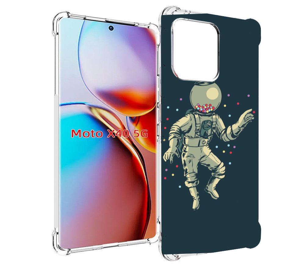 

Чехол MyPads Космонавт для Motorola Moto X40, Прозрачный, Tocco