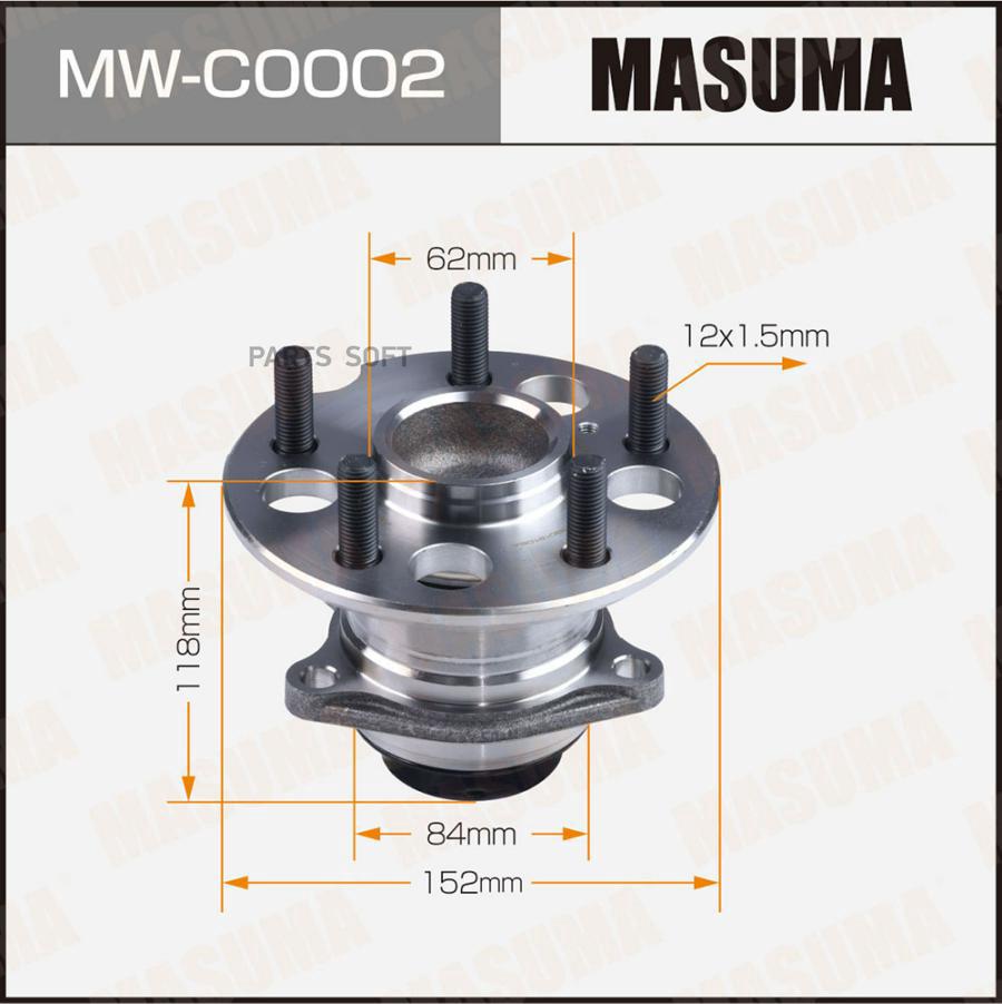 

MASUMA Ступичный узел MASUMA rear CHERY TIGGO FL 05- (with ABS)