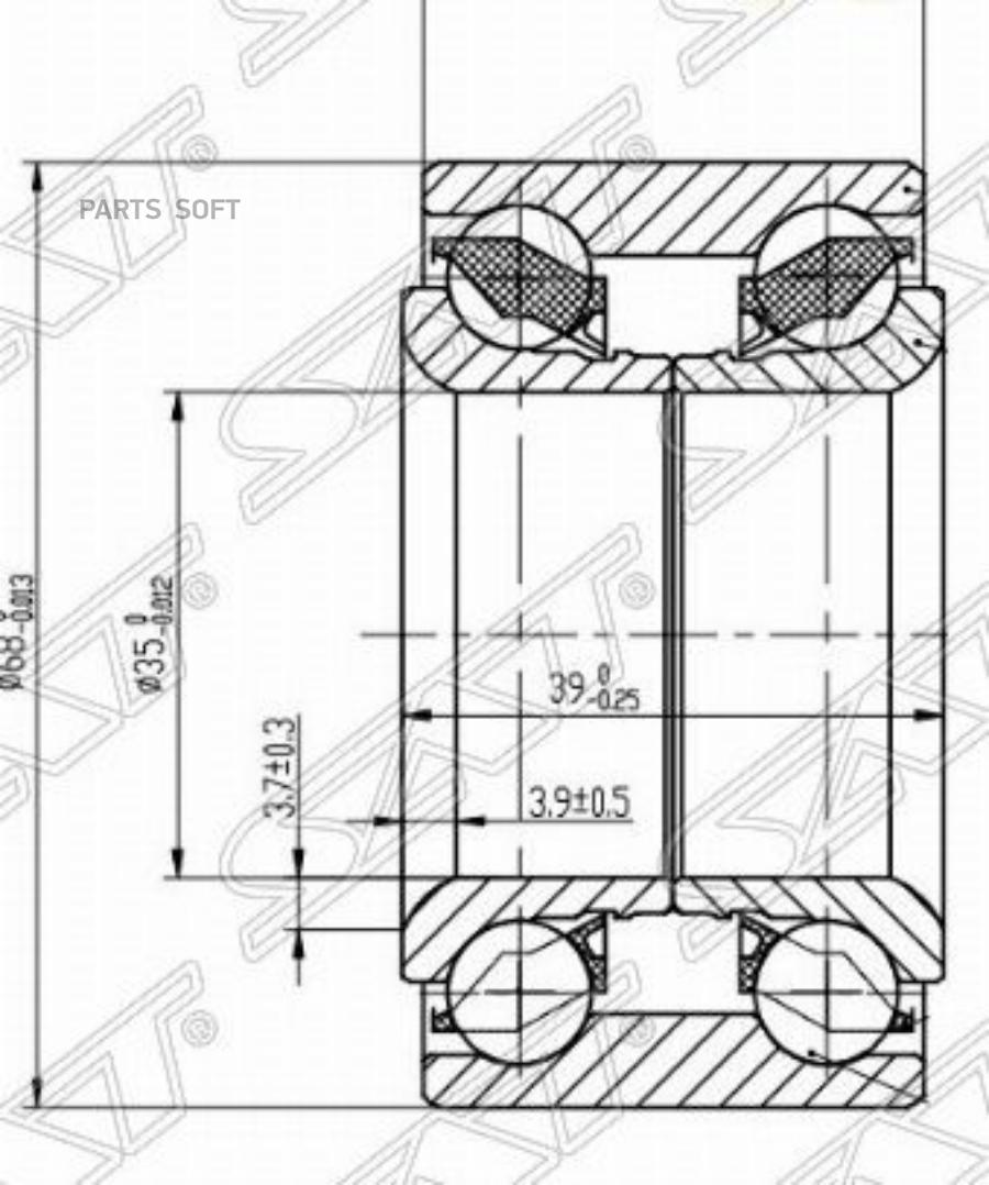 

Подшипник Перед Ступицы Nissan March/Micra/Cube 90-02 Sat арт. ST-40210-41B00