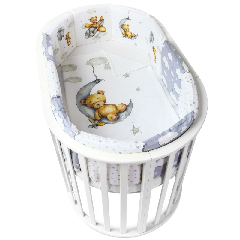 Бортики в детскую кроватку loombee для новорожденных комплект с постельным бельем SK-8134,  - купить со скидкой
