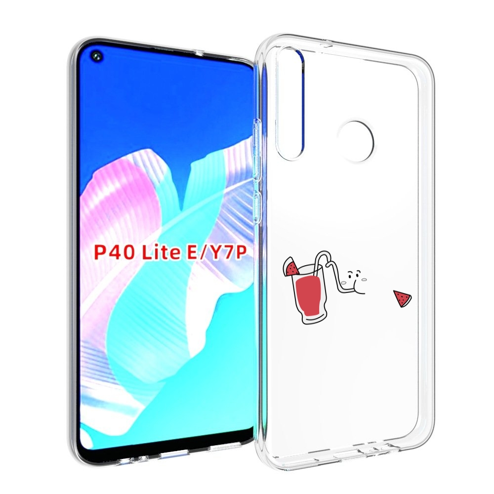 

Чехол бампер MyPads арбузный-напиток для Huawei P40 Lite E, Прозрачный, Tocco