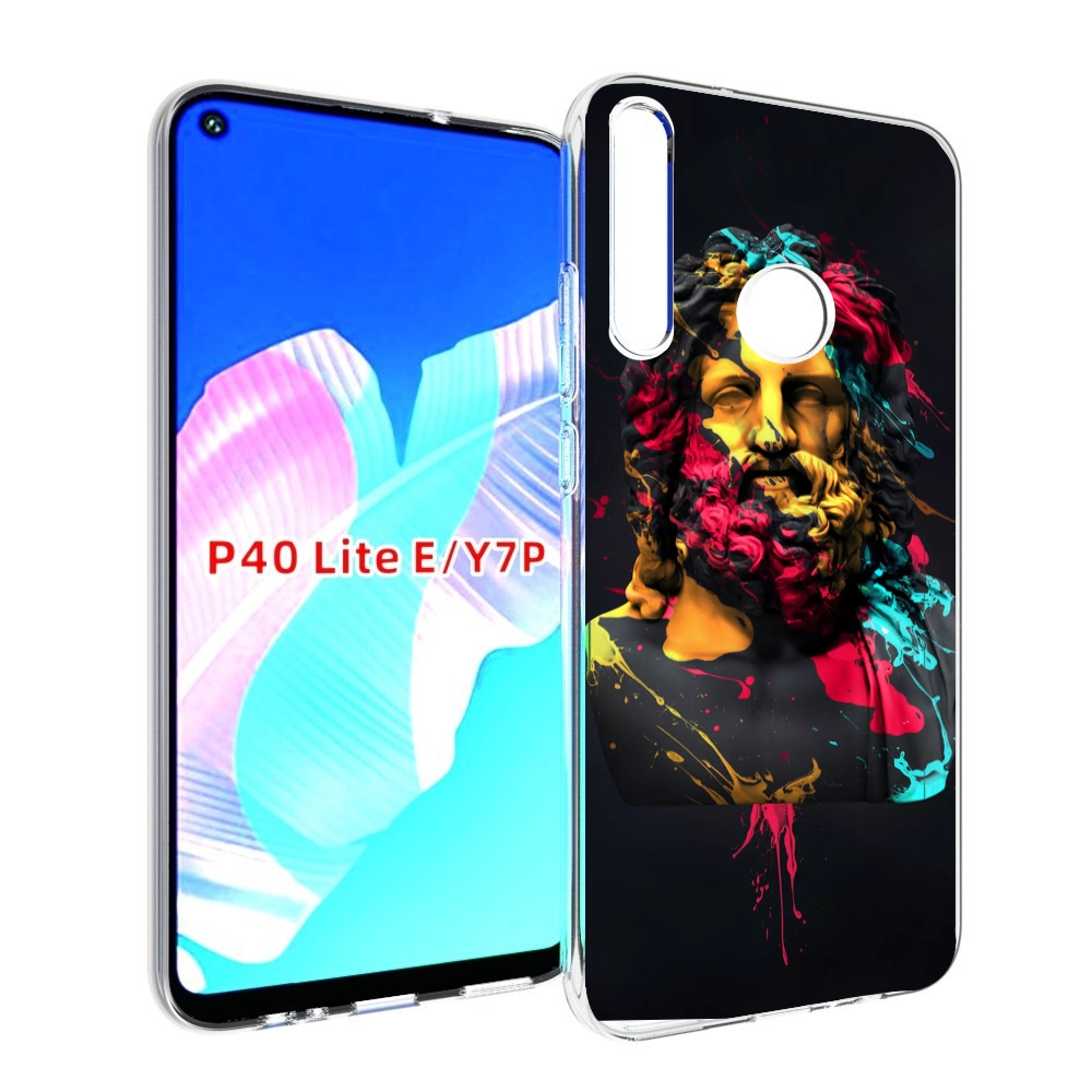 

Чехол бампер MyPads арт-статуя-краски для Huawei P40 Lite E, Прозрачный, Tocco