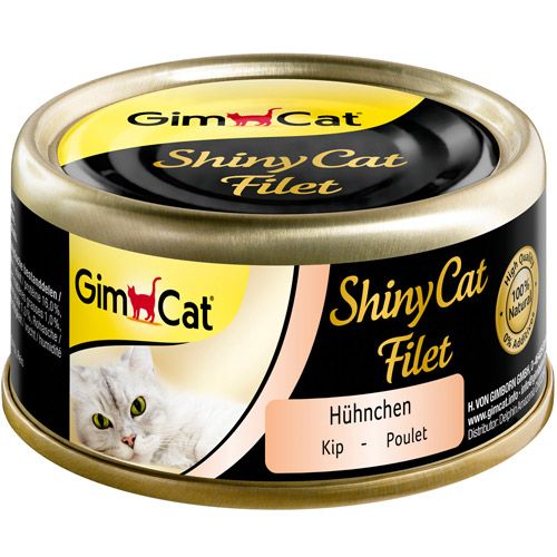 фото Консервы для кошек gimcat shinycat filet, цыпленок, 70г 12шт gimborn