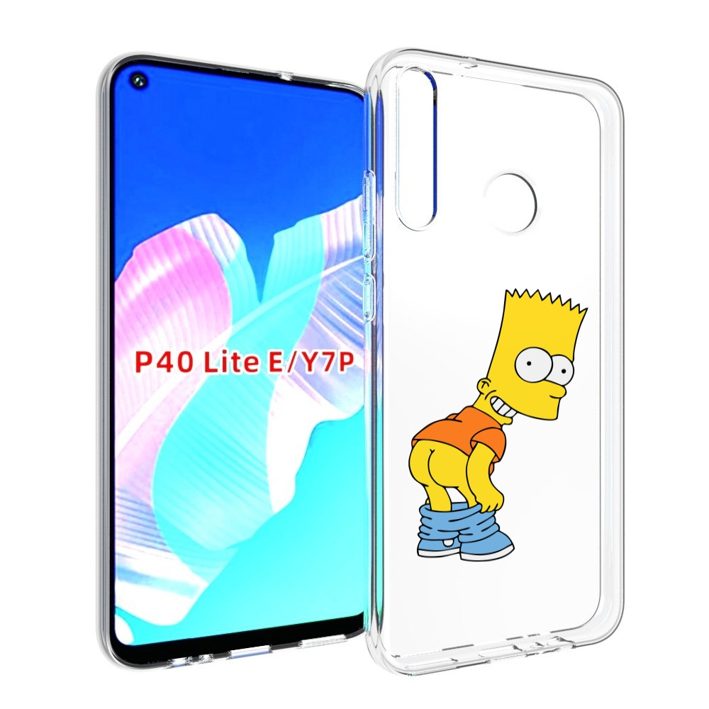 

Чехол бампер MyPads барт-симпсон-довольный для Huawei P40 Lite E, Прозрачный, Tocco