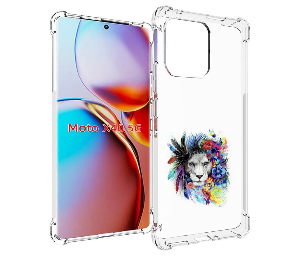 

Чехол MyPads Лев 2 для Motorola Moto X40, Прозрачный, Tocco