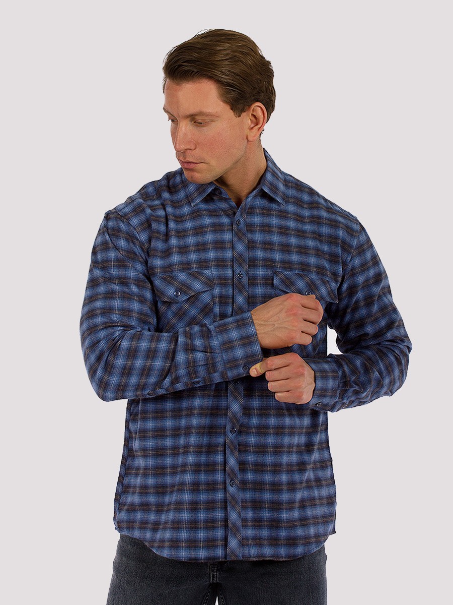 

Рубашка мужская PALMARY LEADING GD57001359 синяя 4XL, Синий, GD57001359