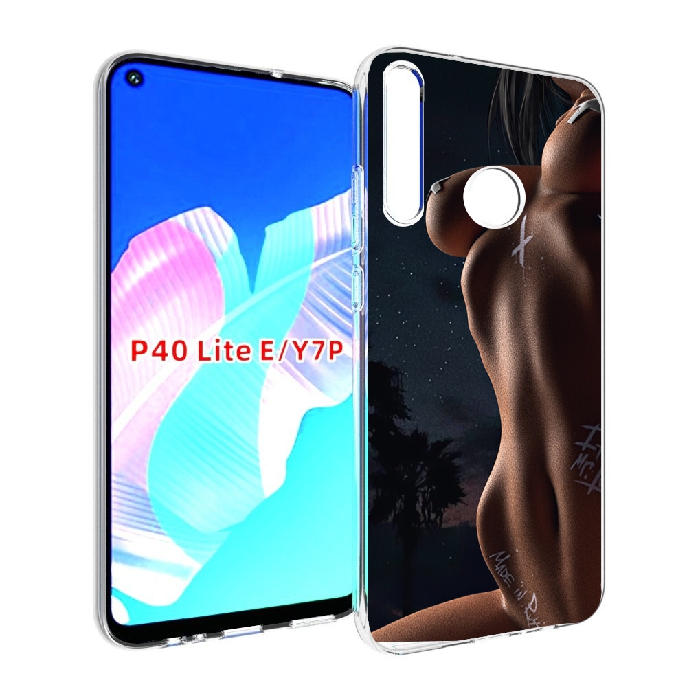 

Чехол бампер MyPads белые-татуировки-на-теле для Huawei P40 Lite, Прозрачный, Tocco