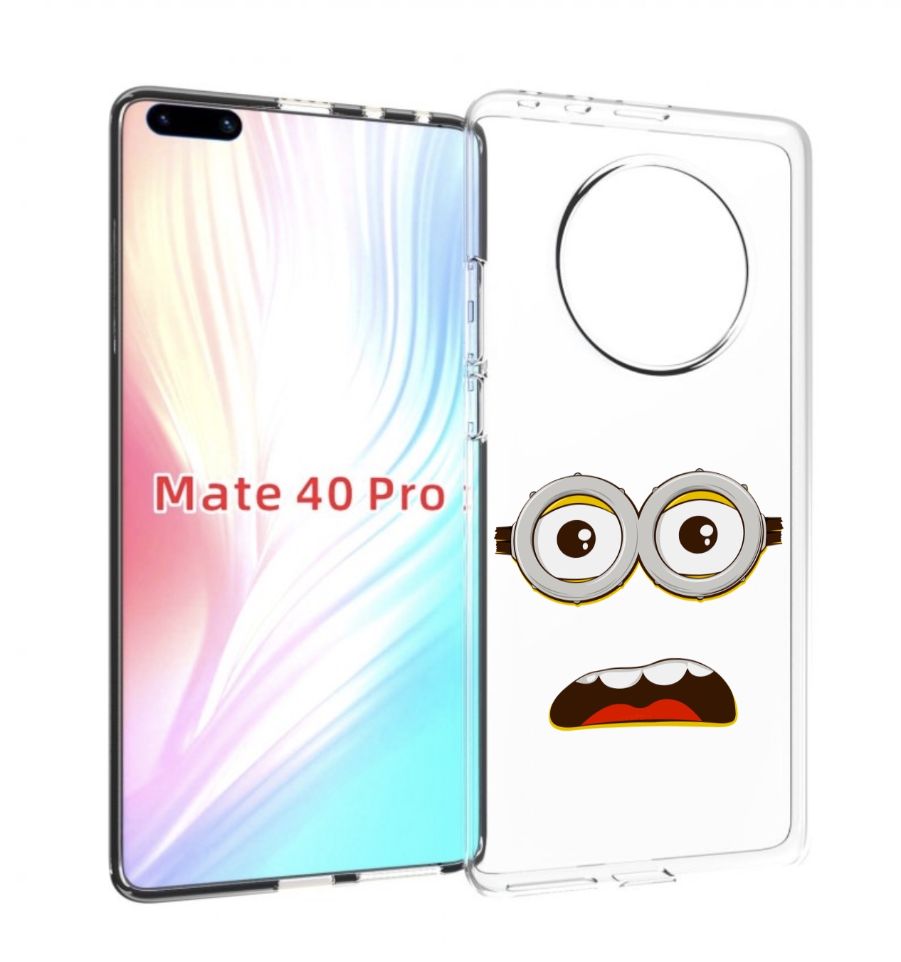 

Чехол MyPads лицо-миньона для Huawei Mate 40 Pro (NOH-NX9), Прозрачный, Tocco