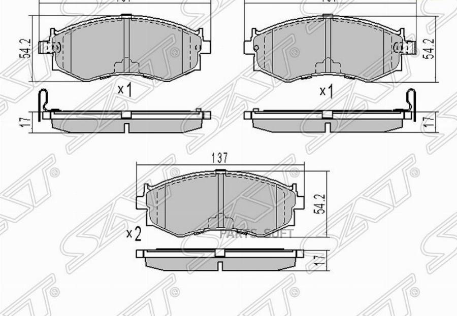 

Колодки Тормозные Перед Nissan Primera P11/Bluebird U14/Avenir W10 Sat арт. ST- 41060-0E59