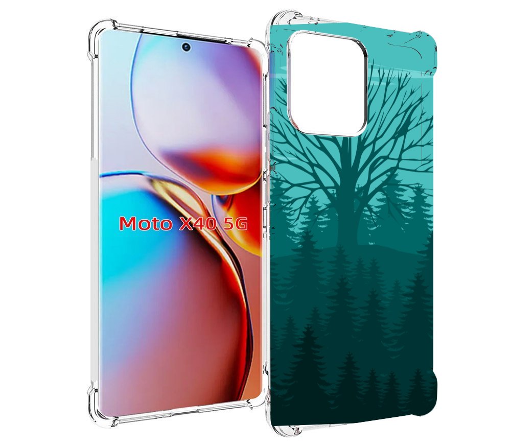 

Чехол MyPads Лес для Motorola Moto X40, Прозрачный, Tocco