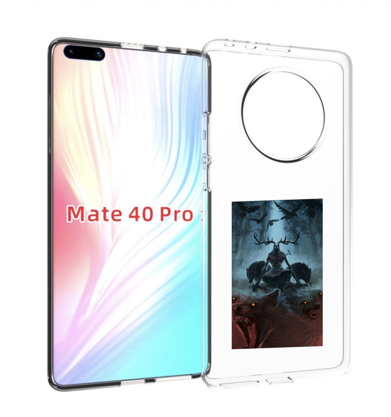 

Чехол MyPads лось демон для Huawei Mate 40 Pro (NOH-NX9), Прозрачный, Tocco