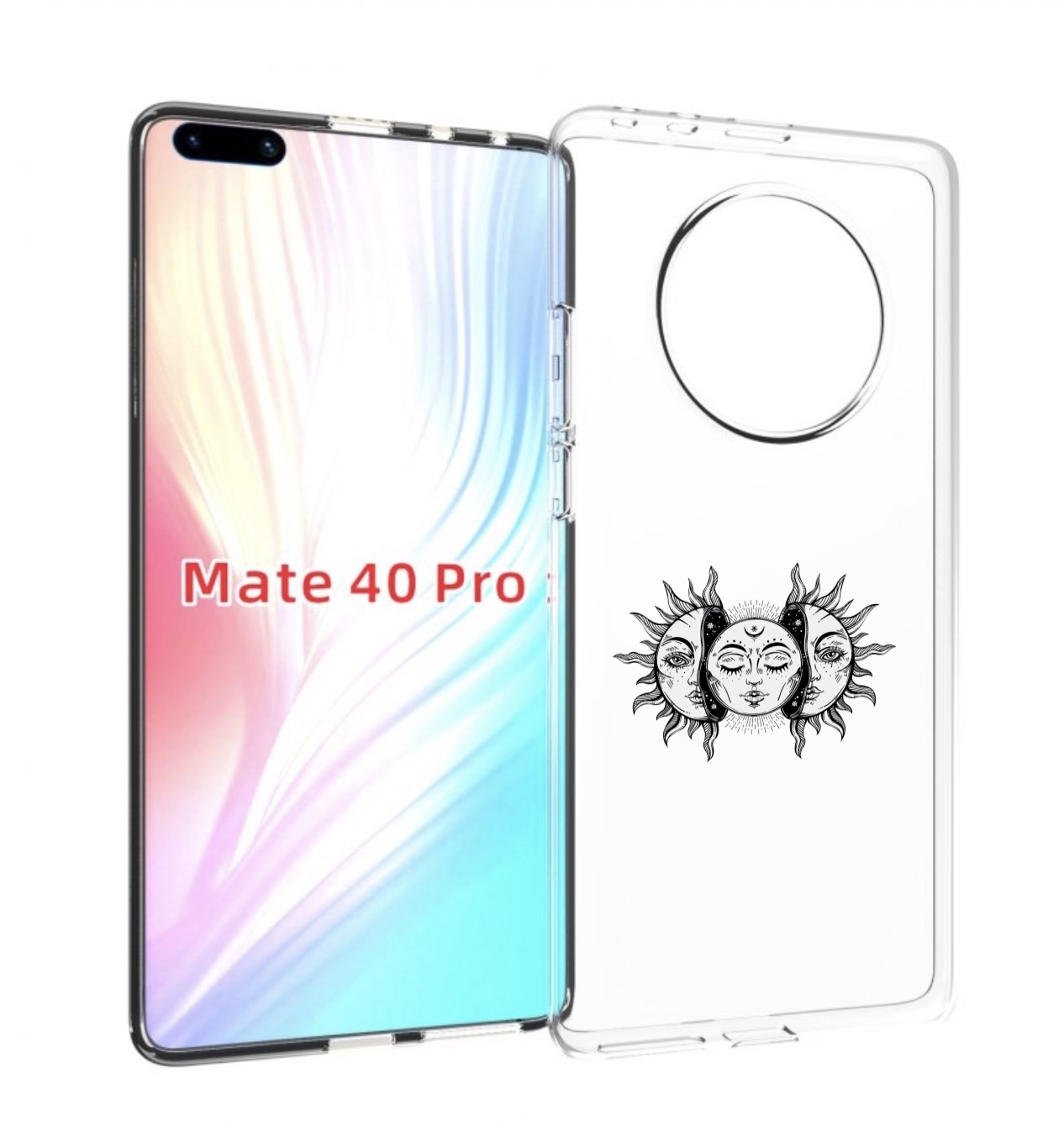 

Чехол MyPads луна-в-солнце для Huawei Mate 40 Pro (NOH-NX9), Прозрачный, Tocco