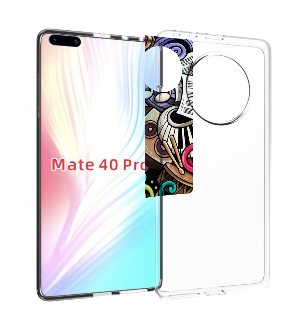 

Чехол MyPads любимая-музыка для Huawei Mate 40 Pro (NOH-NX9), Прозрачный, Tocco