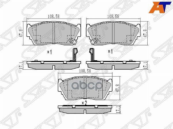 

Колодки Тормозные Перед Nissan Sunny N14 Sat арт. ST-41060-50Y90