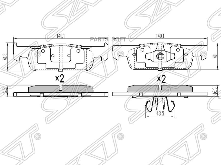 

Колодки Тормозные Перед Lada X Ray/Renault Logan 12-/Clio Iii Sat арт. ST410605536R