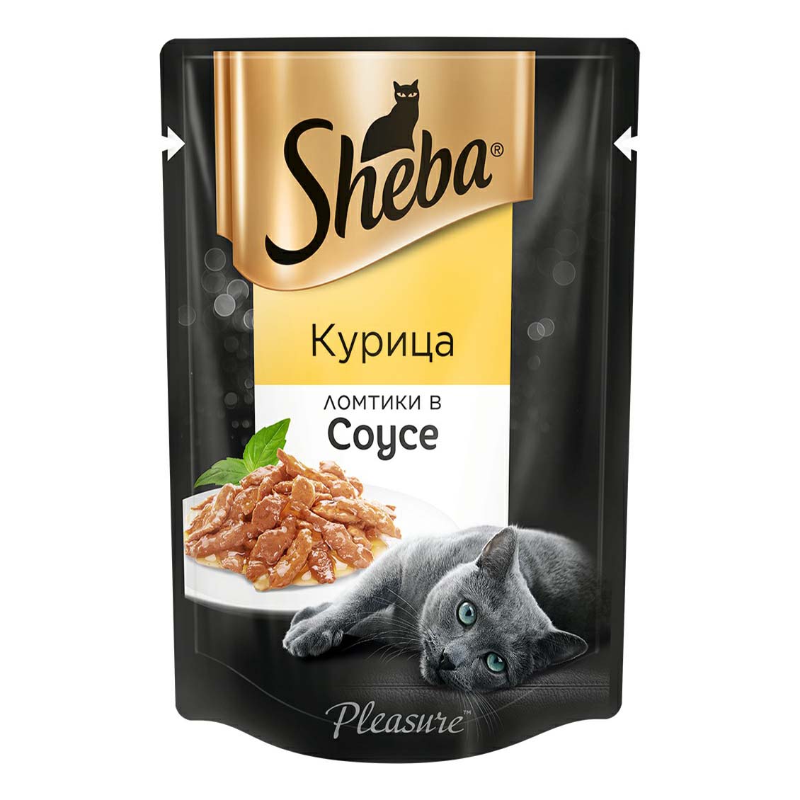 фото Влажный корм для кошек sheba курица, ломтики в соусе, 85г nobrand