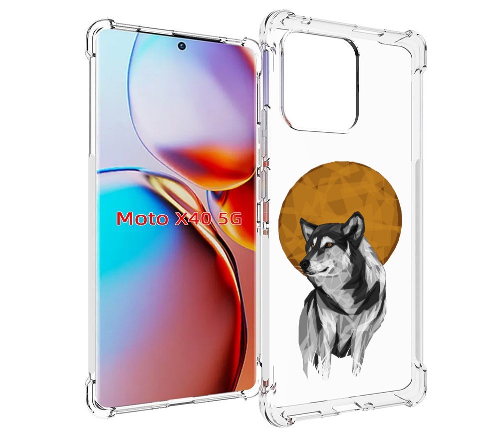 

Чехол MyPads Лунный волк для Motorola Moto X40, Прозрачный, Tocco