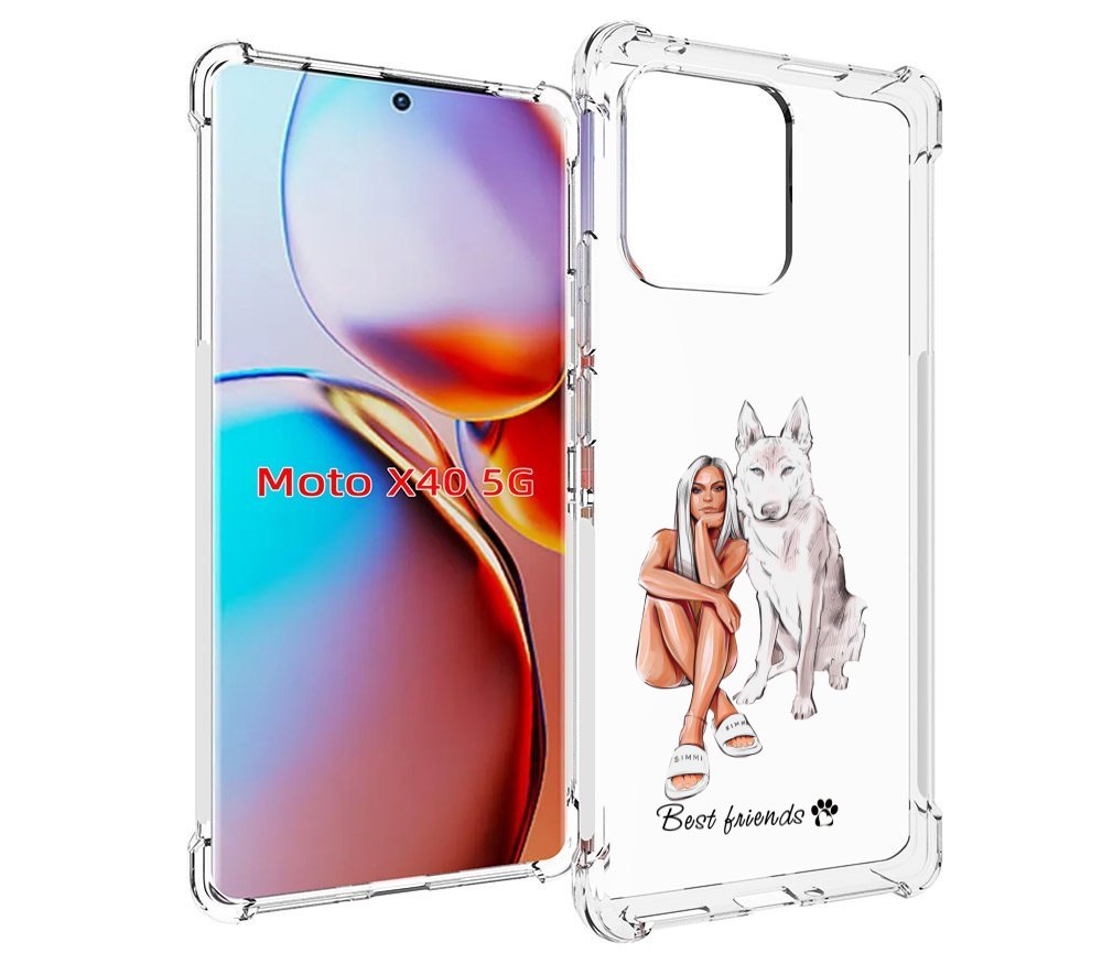 

Чехол MyPads Лучшие-друзья для Motorola Moto X40, Прозрачный, Tocco